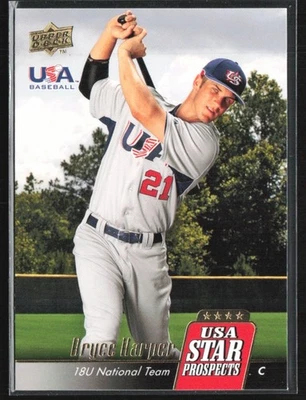 Bryce Harper 2009 Upper Deck Signature Stars EUA A #EUA-8 EUA - Imagem 1 de 3