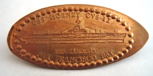 USS HORNET CVS-12 Alameda, CA -- Retired copper penny - Picture 1 of 1