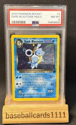 2000 Pokemon Rocket Dark Blastoise Holo #3 PSA 8 P2 - Image 1 of 2