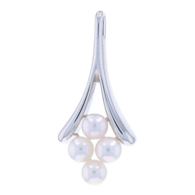 Mikimoto Coltivata Perla Akoya Grappolo Ciondolo - Argento Sterling 925 - Immagine 1 di 4