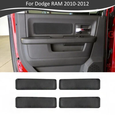 Carbon Fiber Inner Door Panel Trim Cover For Dodge RAM 1500 Crew Cab 2010-2012 Foto 1 de 4