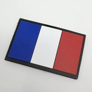 France Flag 3.25x2” Rectangle Rubber Tactical Patch Stitched French Paris FR - Picture 1 of 6
