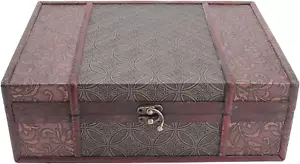 Small Box with Lid Wooden Desktop Storage Boxes Wood Treasure Box for Books Jewe - Picture 1 of 9