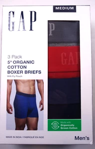 GAP Men's 3 Pack Red Black Gray 5 inch Breathe Fly Pouch Boxer Briefs NEW Medium - Picture 1 of 1