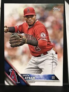 2016 Topps Series I - #159 Erick Aybar Anaheim Angels Baseball Card - Picture 1 of 2