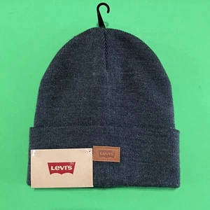 Levi's Cappello Maglia Beanie Antracite Uomo Taglia Unica Spedizione Gratuita 26€ NUOVO - Foto 1 di 4