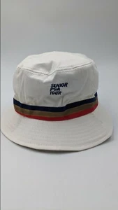 Vintage White Senior PGA Tour Bucket Hat Gilligan Style 100% Cotton RN#83378 - Picture 1 of 11