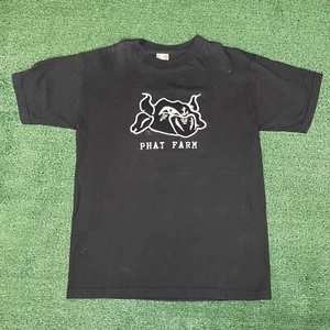 Vintage Phat Farm Bull Embroidered T-Shirt Hip Hop Rap Musik 90s Herren Large L - Bild 1 von 6