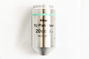 Nikon TU Plan Fluor 20x / 0.45 A ∞/0 EPI OFN25 WD4.5 Microscope Objective Lens - Picture 1 of 9