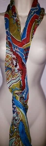 Womens Fashion Scarf Colorful Multicolored Preowned - Bild 1 von 7