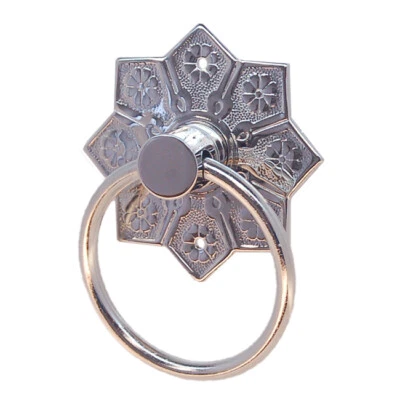 MUEBLES Herrajes Latón Macizo 1-5/8" Diámetro Tirador de anillo de caída de cajón de níquel pulido Foto 1 de 2