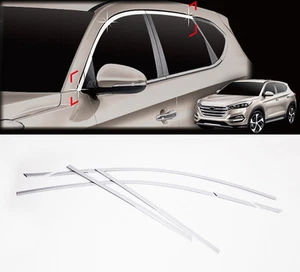 Chrome Top Window Accent Line Garnish Molding Trim 6p for 2016 - 2020 Tucson - Picture 1 of 7