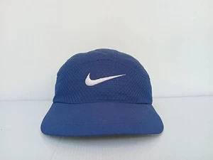 Vtg. 6 Panel Nike TAILWIND Hat Cap Navy Colorful Full Mesh White Swoosh - Picture 1 of 7
