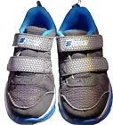Sportowe buty dziecięce unisex czarne / niebieskie zatrzaskowe ze światłami LED