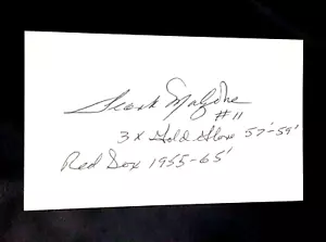 FRANK MALZONE added STATS BOSTON RED SOX SIGNED AUTOGRAPHED INDEX CARD 3X5 B - Picture 1 of 1