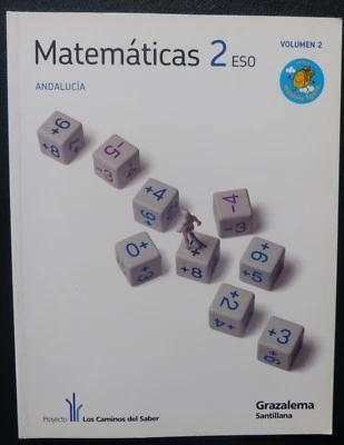 Matematicas 2º- ESO-ANDALUCIA.-VOL 2-GRAZALEMA-SANTILLANA(Libro Usado) /1 - Imagen 1 de 4