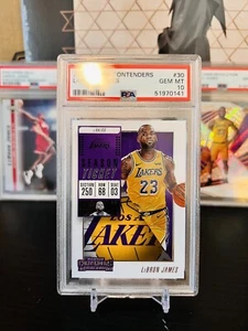 ⭐️ BOLETO DE TEMPORADA CONTENDERS LEBRON JAMES 2018 #30 PSA 10 GEMA 🙂 1er AÑO LAKERS - Imagen 1 de 2