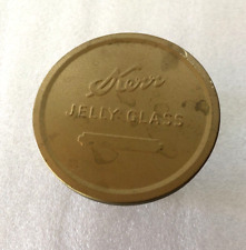 Vintage Kerr Clear Glass Jelly Jar With Push On Metal Lid