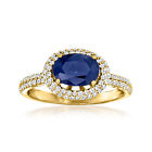 Vint Tressora Sapphire & Diamond Rng In 18K Gold Size 6.75