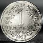 Nazi Germany 1 Mark *beautiful* Genuine Ww2 Third Reich 1 Reichsmark Coin