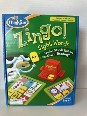 ZINGO! Sight Words Educational Game Grades Pre-K-1 ThinkFun Preowned - Image 1 of 4