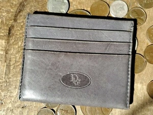 Vintage / Christian Dior / Grau / Leder / Slim Card Wallet / 9 Sleeve - Bild 1 von 6