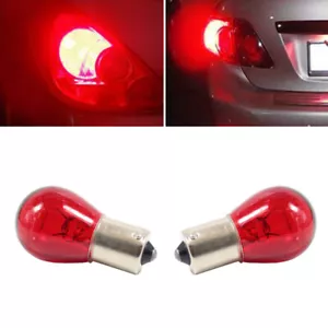 2Pcs 1156 Red Bulb Light 12V 21W PY21W BAU15S Car Brake Stop Tail Lamp Light - Picture 1 of 12