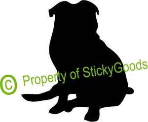 Pug Vinyl Decal Sticker #4 BOGO FREE Pug Dog Sitting for Car Truck Window Laptop - Picture 1 of 3