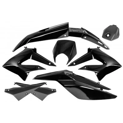 8-Piece Fairing Kit Maxtuned, Black for Derbi Senda III - Image 1 of 4