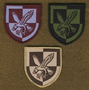 British Army 16th Luft Angriff Brigade Gewebter Aufnäher, Maroon, Wüste, Og, Trf - Bild 1 von 4
