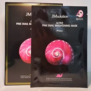 JM Solution Active Pink Snail Brightening Mask 30ml x 10ea Moisturizer K-Beauty - Picture 1 of 11
