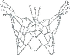 Heavy Duty Galvanized Steel Chain Basketball Net, 21 Inch - Picture 1 of 12
