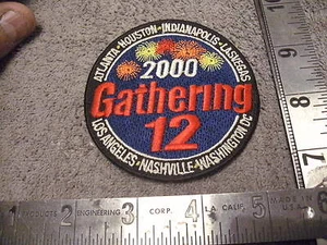 Parche bordado Gathering 12 Nashville, Atlanta, Houston, Indianápolis 2000 - Imagen 1 de 2