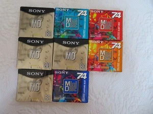 NEW 8 SONY 74 MINUTES MINIDISCS - Picture 1 of 3