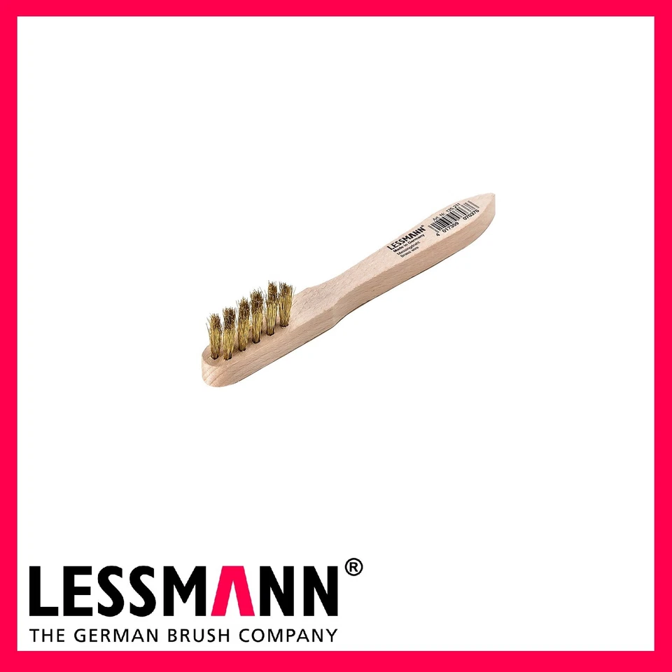 LESSMANN 0,15 mm Messing Drahtbürste Zündkerzenbürste 150mm 3-reihig gewellt - Bild 1 von 1