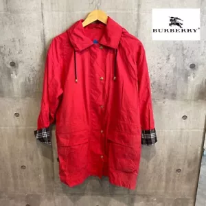 Chaqueta Burberry XL US10 Sudadera con Capucha Nova Check Blusa Roja Auténtica Para Mujer - Imagen 1 de 9
