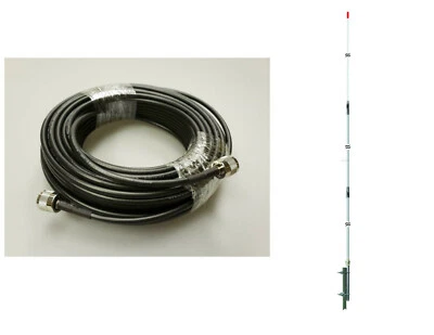 PT99 PROCOMM PROTON CB,HAM BASE ANTENNA & 50' LMR240 Type RG8X COAX CABLE  - Image 1 of 3