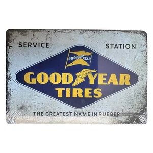 GOODYEAR CAR Sign Metal Vintage-Style Garage Car Man-Cave She-Shed NEW OZ SELLER - Bild 1 von 4