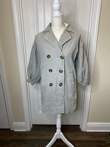 Chelsea & Violet Girl Jacket Coat Corduroy Dusty Mint Double Breast Sz M NWT - Picture 1 of 9
