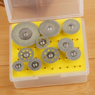 10Pc Diamond Cutting Disc Wheel Saw Blades with 2.35mm Mandrel Rotary Tool Set - Image 1 of 4