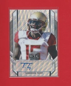 Tamorrion Terry 2021 Leaf Metal Draft Silver Wave Auto 60/75 , FSU Seminoles - Picture 1 of 2