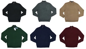 Club Room Merino Wool Blend 1/4 Zip Mock Neck Lightweight Pullover Sweater NWT - Picture 1 of 9