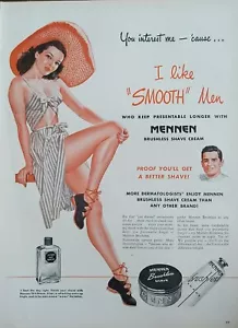 1946 UOMO Mentolo Ghiacciato Pelle Rasatura Sexy Gal Mi piace stampa arte vintage annuncio - Foto 1 di 1