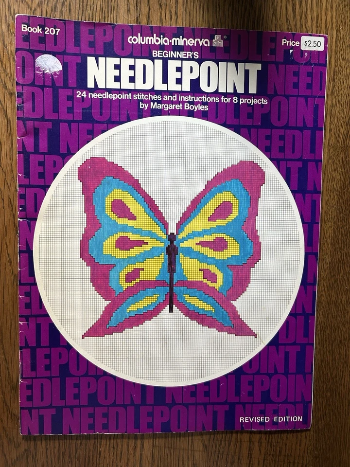 1974 Vintage Columbia-Minerva Beginner's Needlepoint Book #207 Margaret Boyles - Image 1 of 1