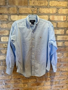 Ralph Lauren Preppy Cambray Algodón Mujer’s Talla 8 Botón Manga Larga - Imagen 1 de 4