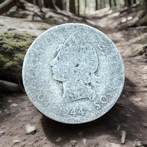 DOMINICAN REPUBLIC 1944 10 CENTAVOS SILVER VERY NICE CONDITION L106. - Picture 1 of 3