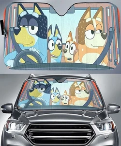 Bluey Movie Cartoon Car Sunshade, Windshield Cover SunShade - Bild 1 von 2