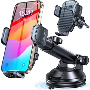 Car Phone Holder Mount【Windshield+Vent+Dash】Suction Cup Phone Holders for You... - Picture 1 of 9