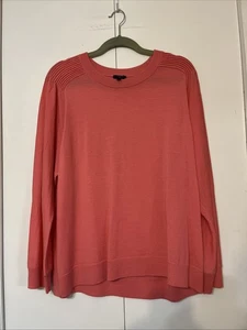 Suéter Talbots Plus 2X Pura Lana Merino Rosa/Coral Calibre Fino Nuevo sin Etiquetas - Imagen 1 de 10
