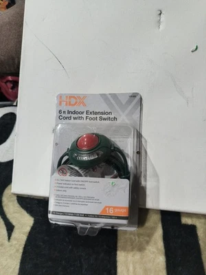 New Home Accents Holiday Green 6 Ft. Extension Cord with Footswitch 16 Gauge - Image 1 of 4